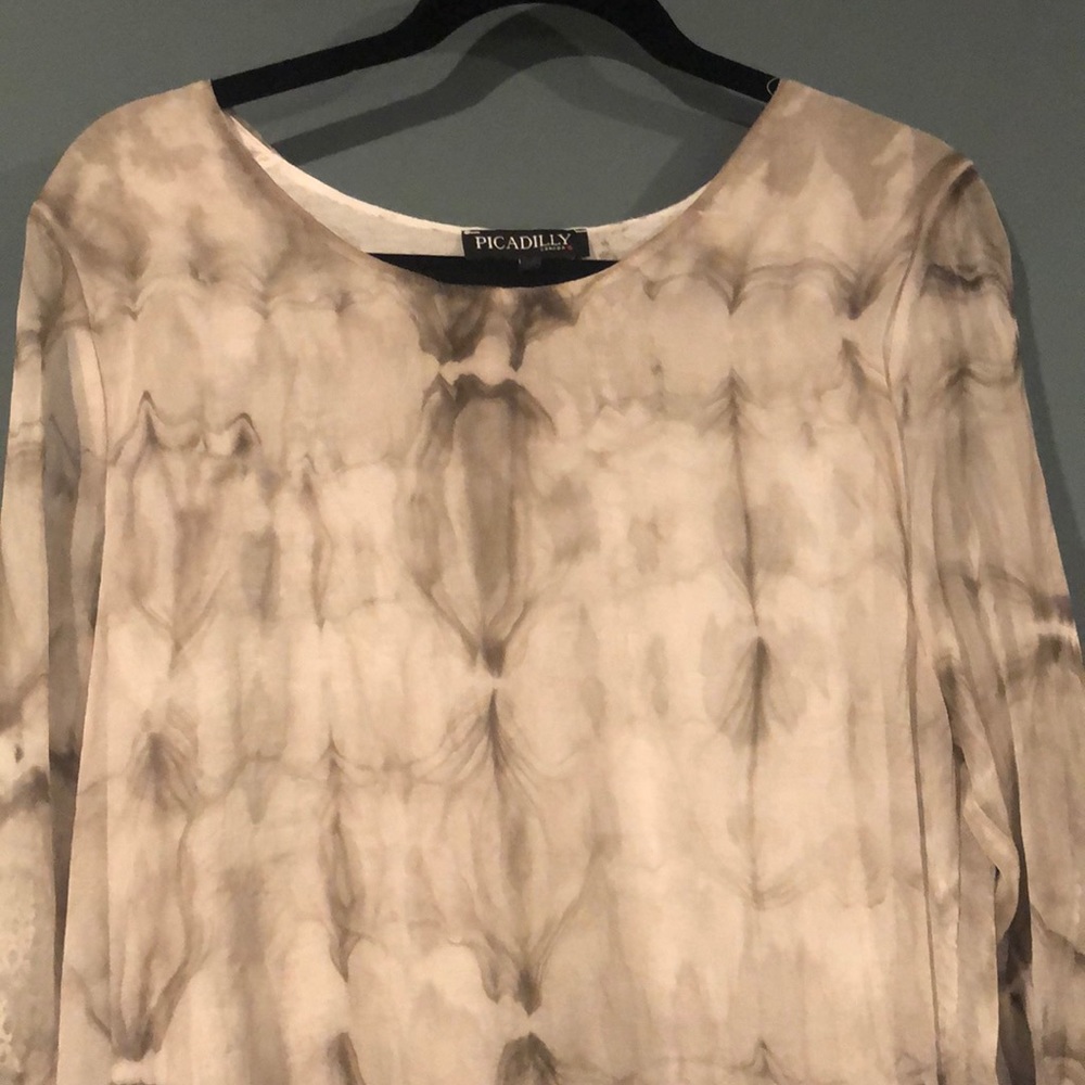 Boutique brown faded high low blouse - Picture 2 of 4